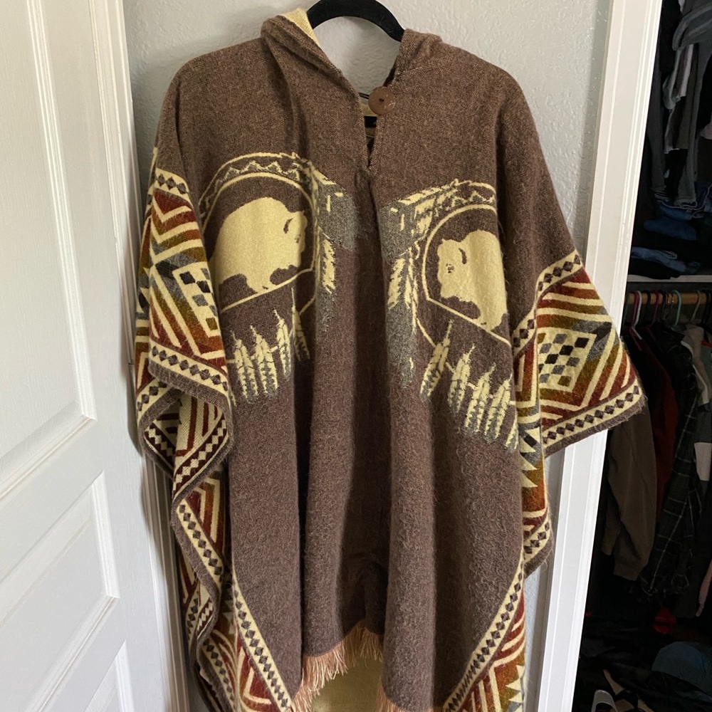 Wool poncho